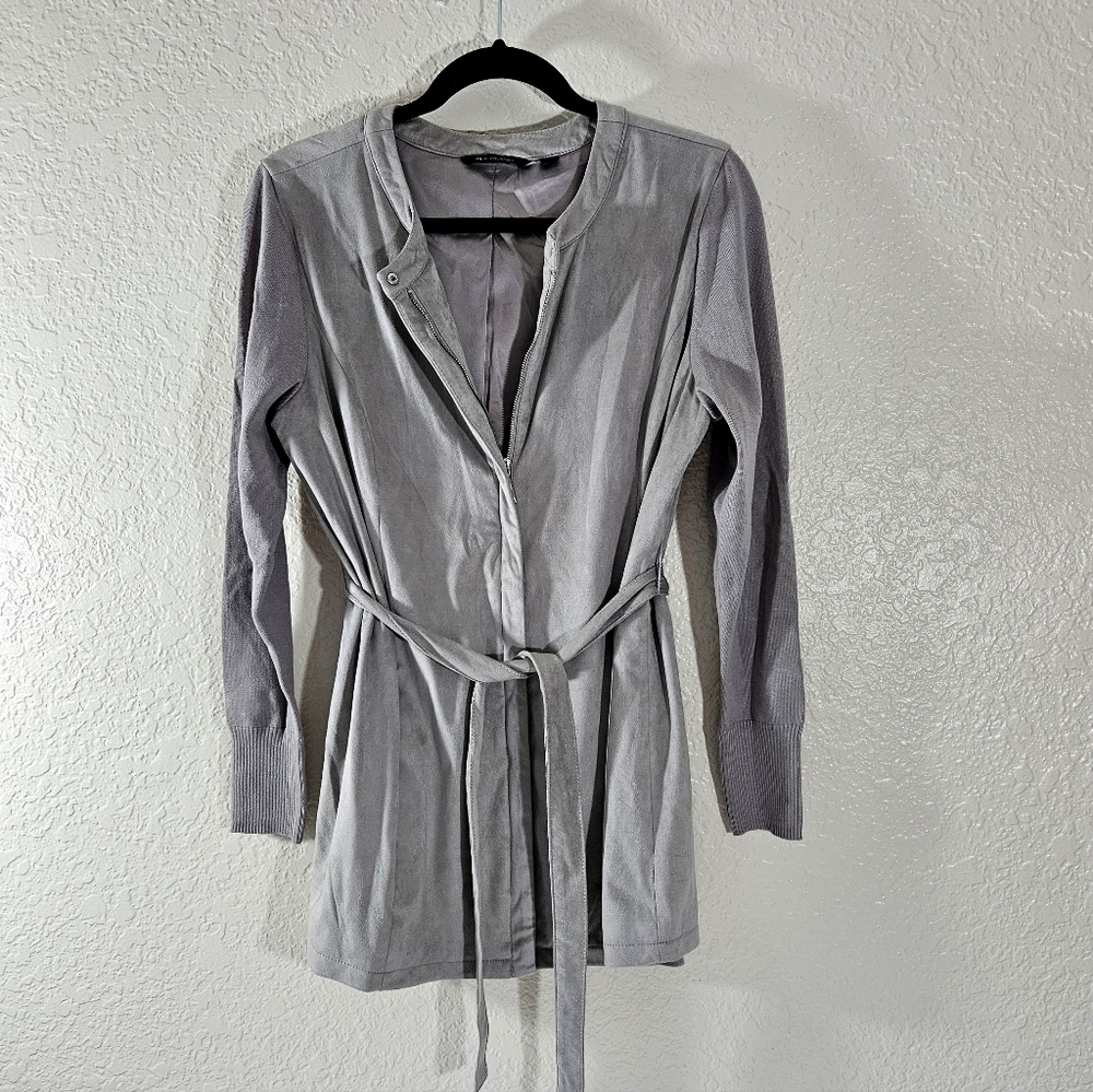 H.by Halston Grey Zip Up Jacket